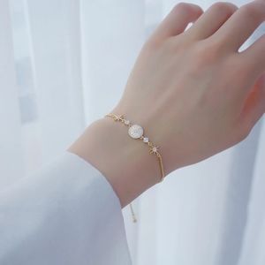 14k gold filled AAA zircon adjustable bracelet